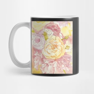 Roses in Watercolor and ink Mug